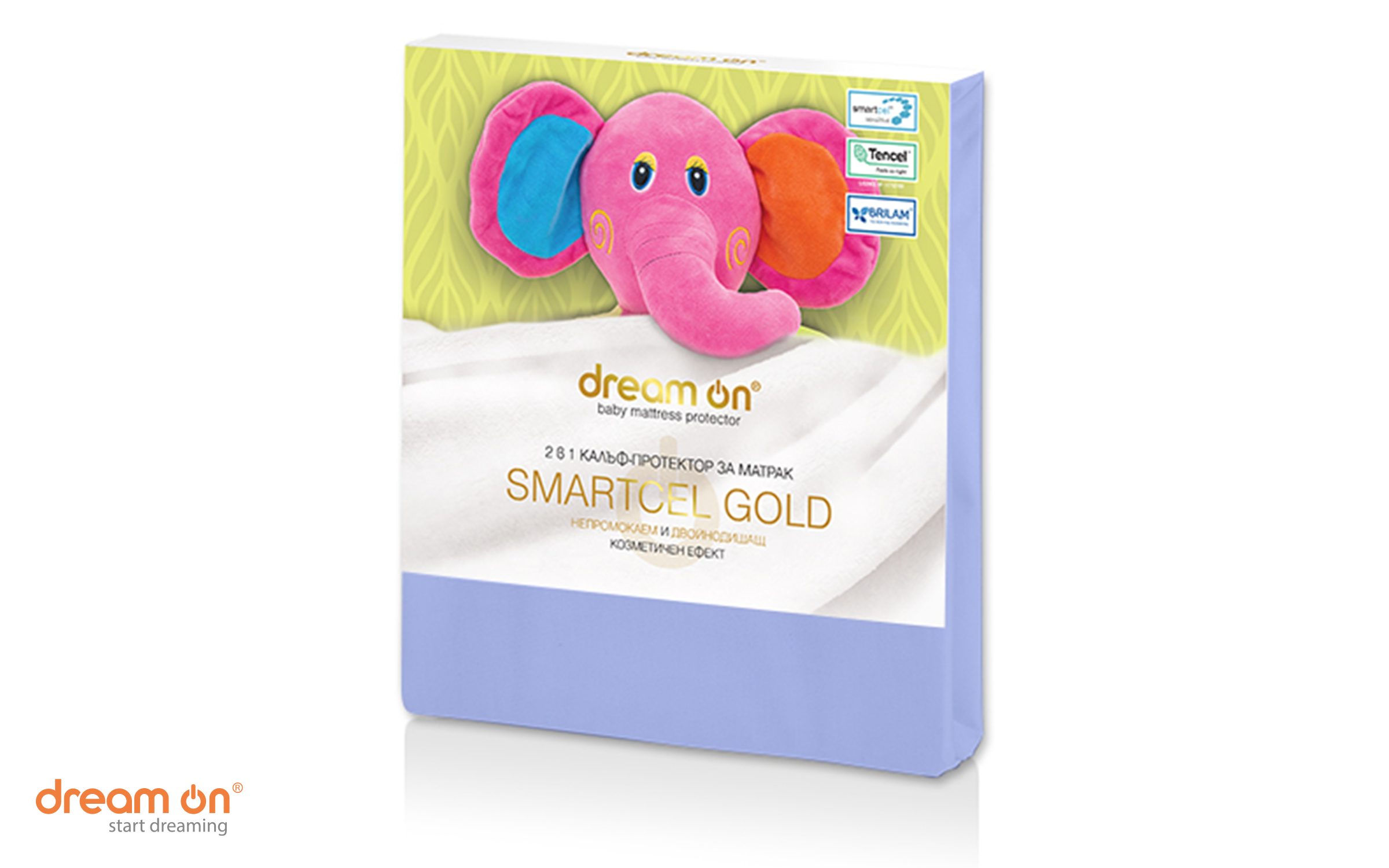 Protector pentru saltea 60/120 Smartcel Gold, albastru  2